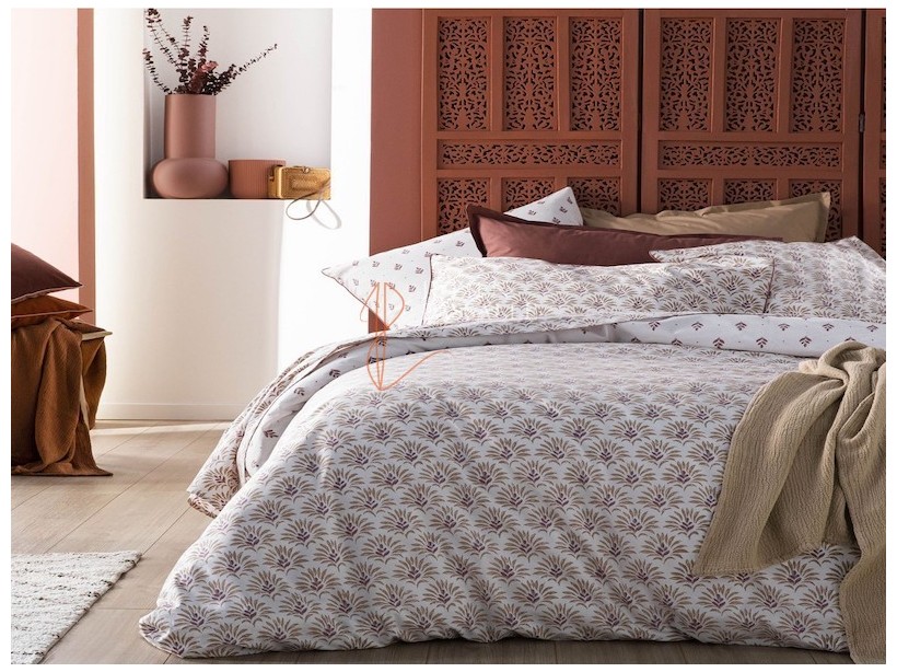 ROMARIN - Linge de lit en percale de coton - motifs romarin